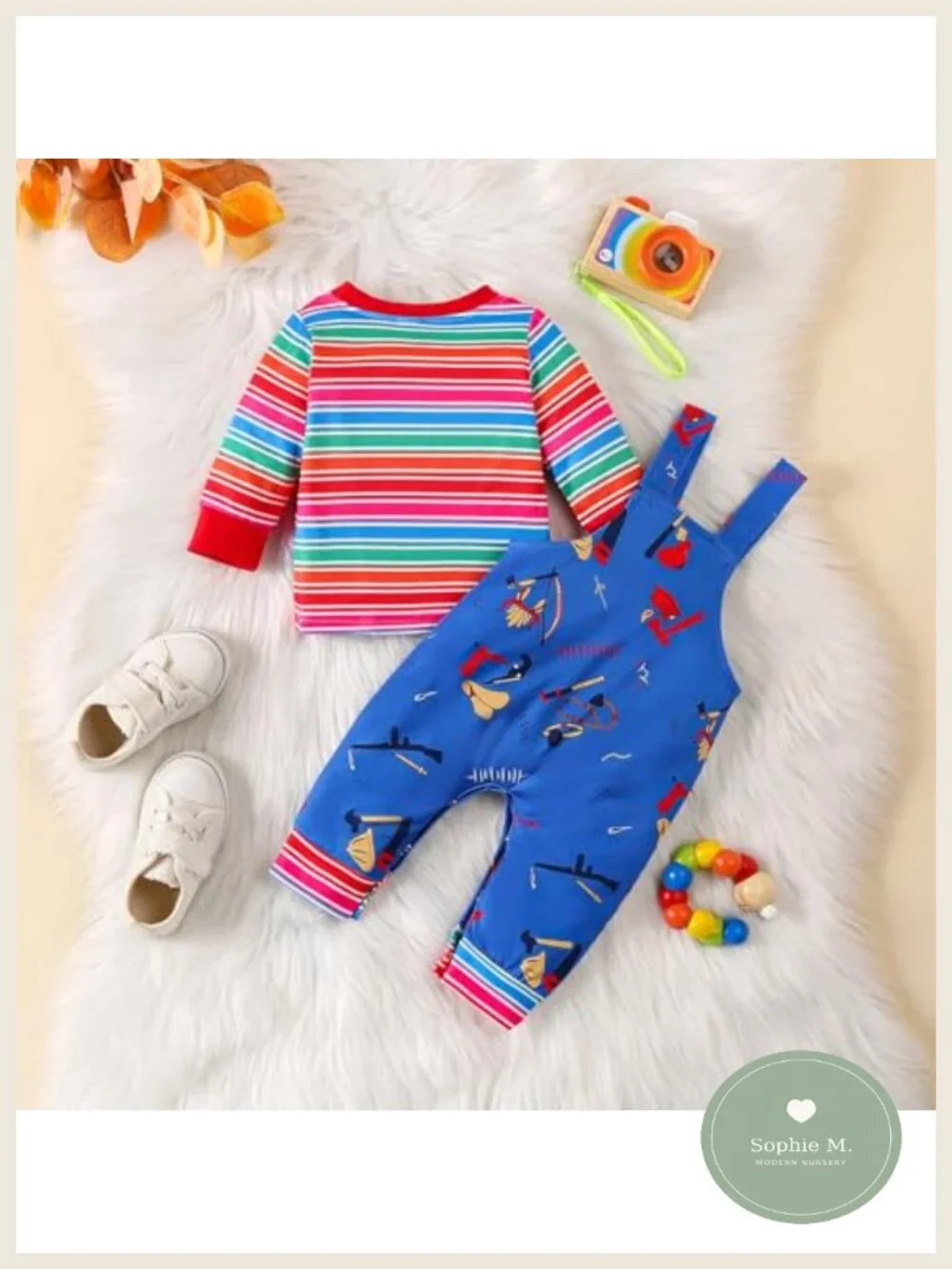 Baby Toddler Boy Chucky Halloween Costume Outfit 2pc Long Sleeve Cotton Blend